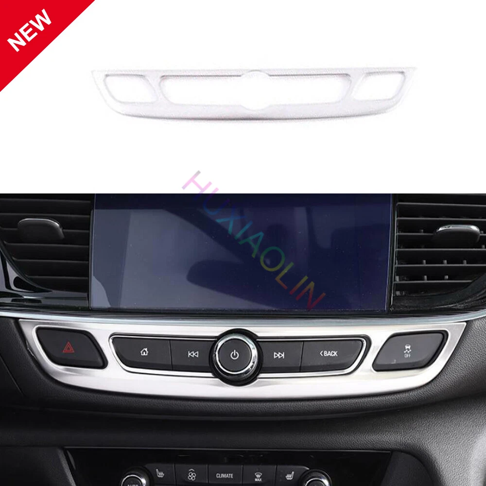 For Buick Regal 2017-20 Console Volume Button Control Frame Trim Silver Steel 1x