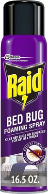 Raid Bed Bug Foaming Spray, Kills Bed Bugs and Their Eggs, For Indoor Use,...