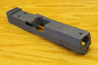 ROCK SLIDE USA Slide for GL0CK 43 43X TUNGSTEN GRAY - Front Grip STAINLESS STEEL