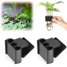 2 Pk Upgraded Aquarium Plant Holder Hanging Aquarium Plant Holder with Clip S...