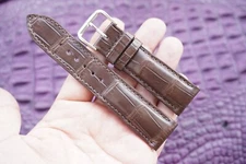22mm/20mm Brown Leather Watch Strap Real Crocodile Quick Release Watch Band