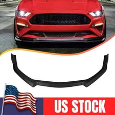 Matte Black Front Bumper Lip Spoiler Splitter For Ford For Mustang GT 2018-2023
