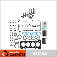 Head Gasket Set Intake Exhaust Valves Fit 01-03 Mazda Prot�g� 626 2.0L
