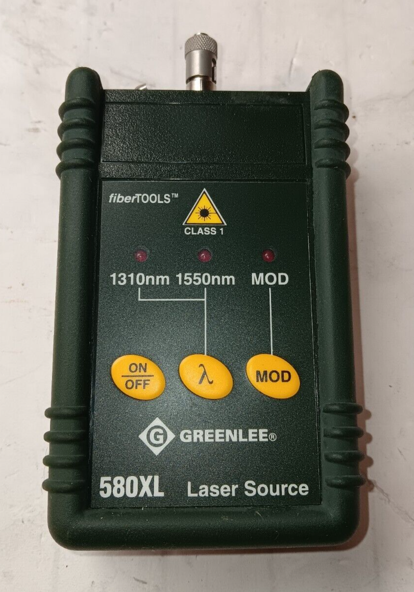 GREENLEE 560XL 570XL & 580XL FIBER OPTIC POWER METER LASER & LED SOURCE