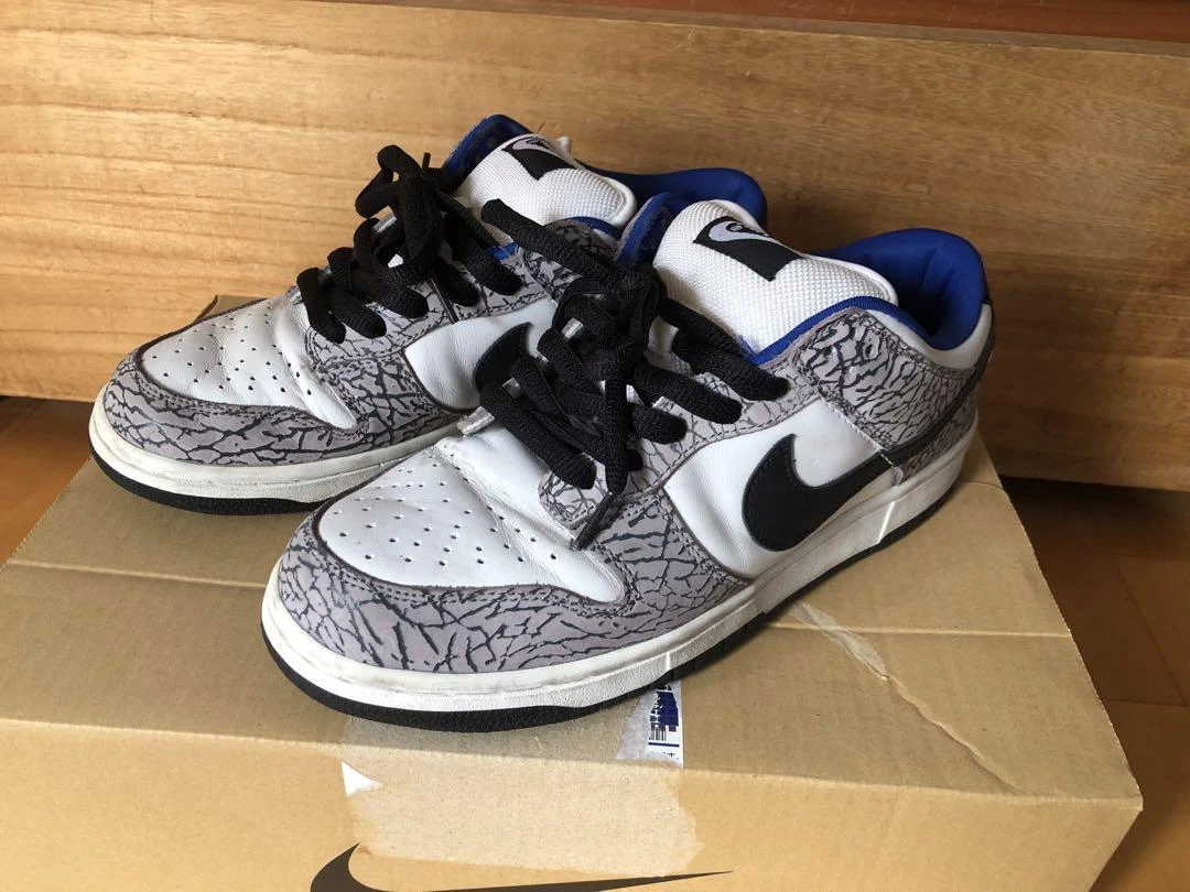 Men US 9.0 NIKE DUNK LOW PRO SB SUPREME BLUE CEMENT 272244