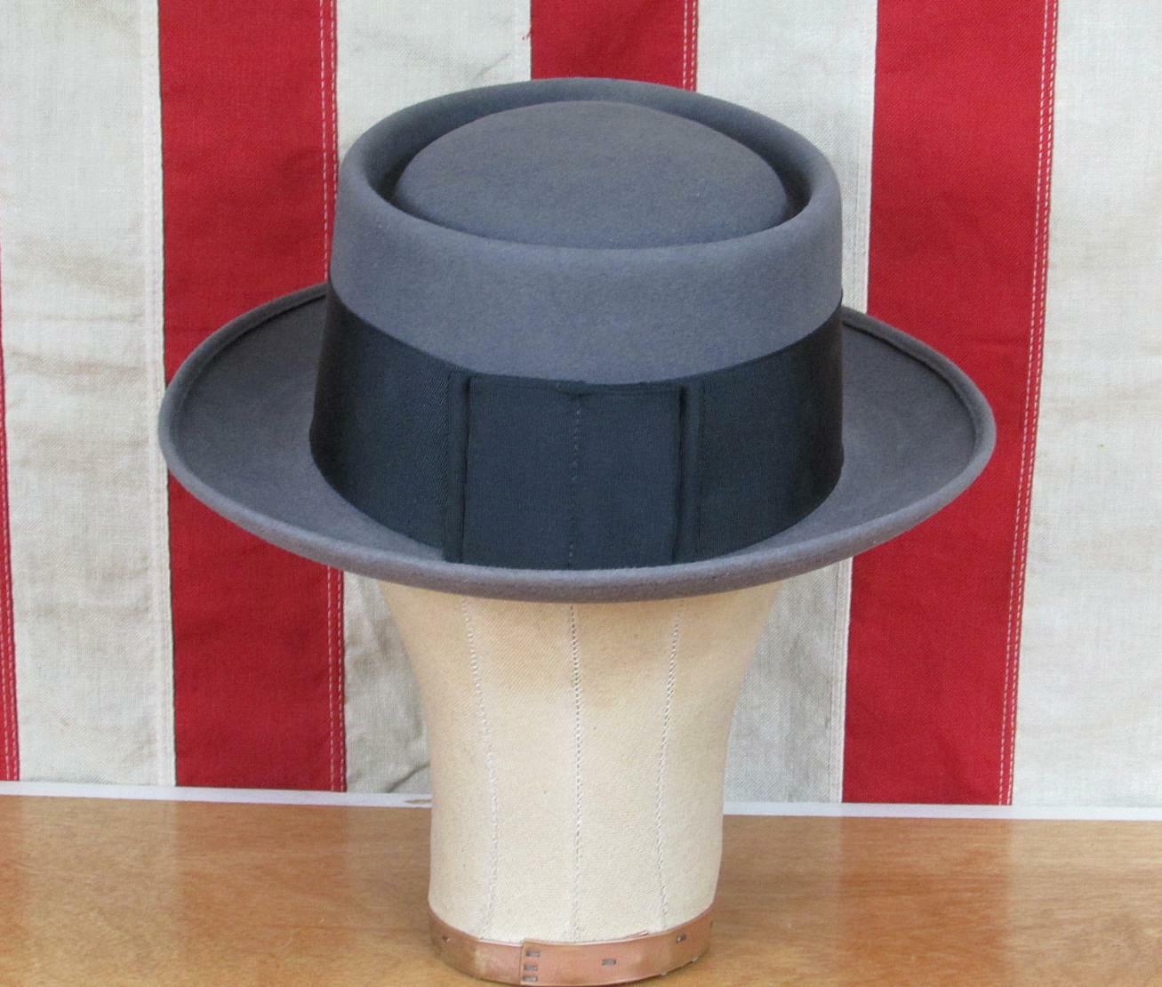 Bowler Hat 1920s Wool Pork Pie Fedora (Crushable) Vintage Style