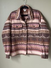 Cato Xl Soft Fleece Aztec Shacket Shirt Jacket Fall Autumn Pumpkin Southwest