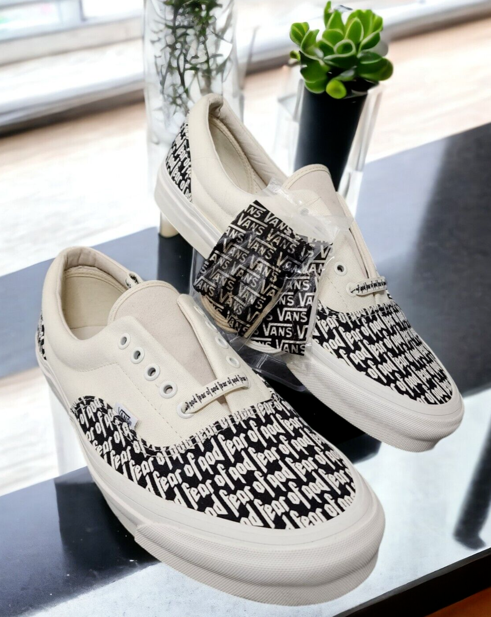 vans era 95 dx fear of god white mens black