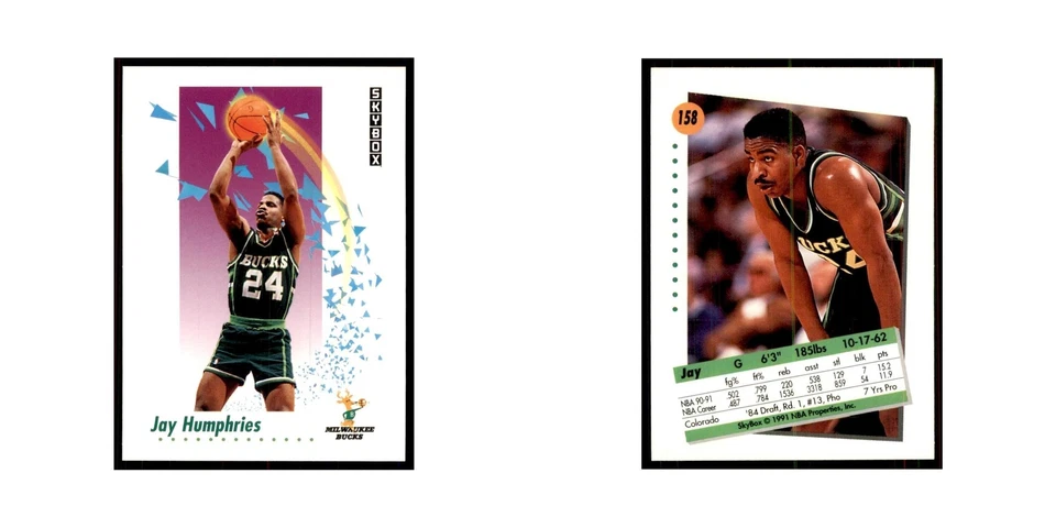 1991 SkyBox Jay Humphries Basketball Cards #158 - Image 3 of 3
