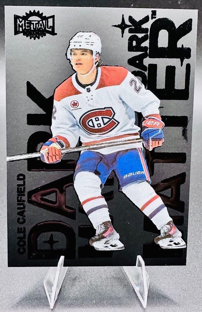 Cole Caufield 2024-25 Skybox Metal Universe Dark Matter SSP Montreal Canadiens Hockey Card