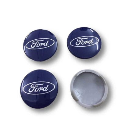 Per Ford 4pcs 54mm Hubcaps Coprimozzi EXPLORER MONDEO KUGA FOCUS EDGE blu navy - Bild 1 von 4