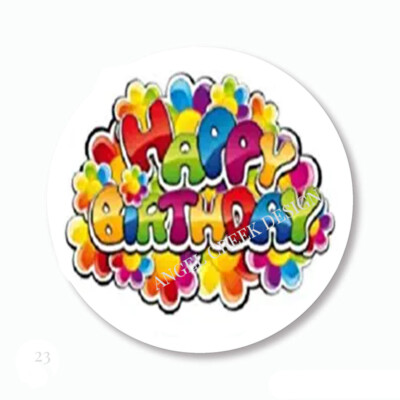 Happy Birthday Favors Scrapbook Stickers Envelope Seals Birthday Balloons Labels