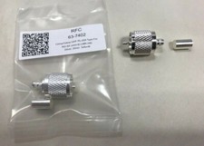 10 All Silver-Teflon PL-259 Type Crimp Connectors RG-8X, LMR-240, RG-59