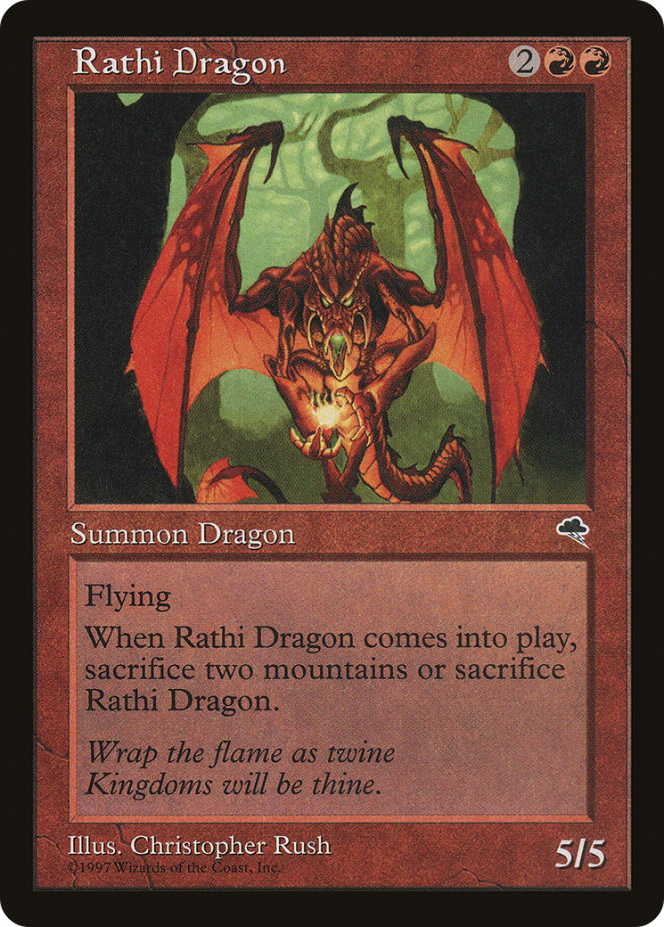 Rathi Dragon x4 - Tempest - Excellent/Near Mint - R196 - 4RCards