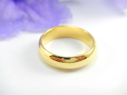 KLASSISCHER 5 mm HOCHZEITSBAND 22K 24K Gold GP Ring Gr. 5,75 - 11 viele Größen GT74 - Bild 12 von 20