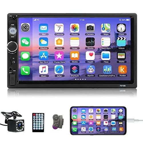 Touch screen car stereo with bluetooth online and backup camera