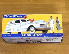 Vintage 40's American Dimestore 1:43 Scale Deluxe Plastic Ambulance #20000