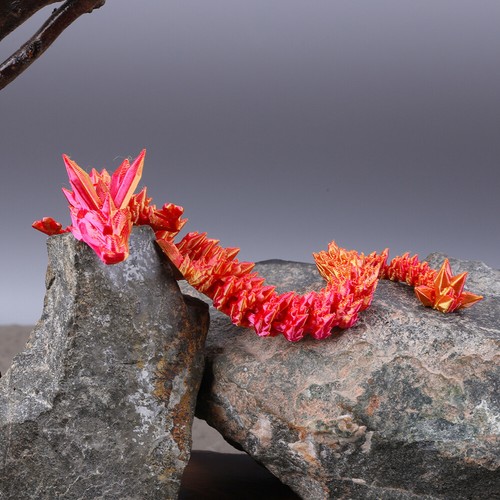 4pcs 3D Printed Dragon Articulated Dragon Fidget Toy Executive Desk Toys (B) - Bild 8 von 9
