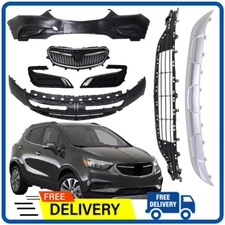 Complete Front Bumper Grille Set Compatible With 2017-2020 Buick Encore