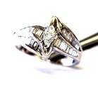 14k white gold .82ct marquise SI2 H diamond engagement ring vintage ladies 4.2g — photo 7