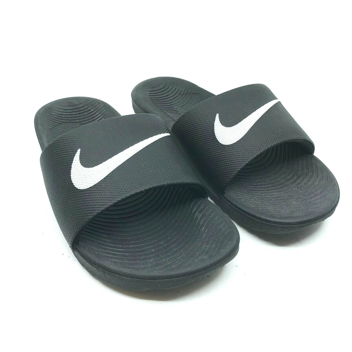 enchufe Preconcepción Adecuado Nike Slides Flip Flop Size 6Y Black Sandals [31] | eBay