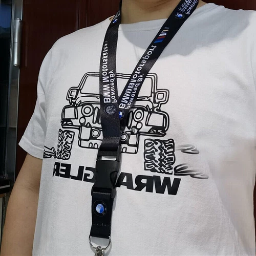 For BMW M 1PCS Motorsport Lanyard Neck Strap Key Chains ID Holder Keyring 22" - Picture 2 of 10
