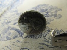 Vtg. US Nickel Folk Art Handcrafted Oversized Thumbtack