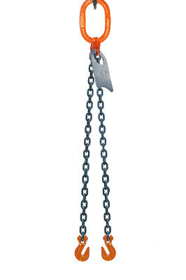 Grade 100 Chain Sling 5/8 x 10 Triple Leg with Grab Hook and Adjusters 