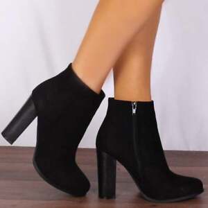 faux suede block heels