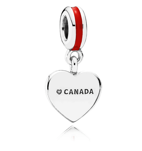 Genuine Pandora Charm Bead "Canada Heart Flag" - 791954ENMX  - Picture 2 of 2