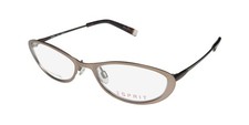 NEW ESPRIT 17403 EYEWEAR 50-18-135 METAL  PLASTIC CAT EYE 535 BROWN FULL-RIM