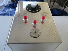 NEW 12 GALLON STREET ROD ALUMINUM FUEL CELL W/ SENDING UNIT,HOT ROD GAS TANK