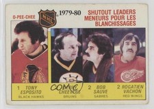 1980 O-Pee-Chee League Leaders Tony Esposito Gerry Cheevers Bob Sauve HOF 0da0