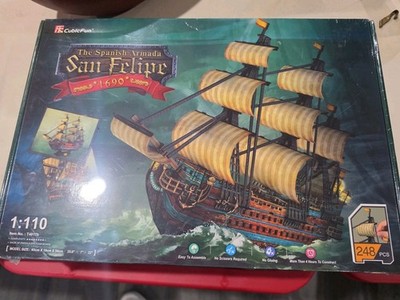 CubicFun 3D Puzzle The Spanish Armada San Felipe 1690 model ship - New in Box