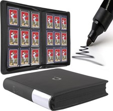 D DACCKIT Toploader Binder, Holds 288 Toploaders, 9 Pocket Top Loader Binders wi