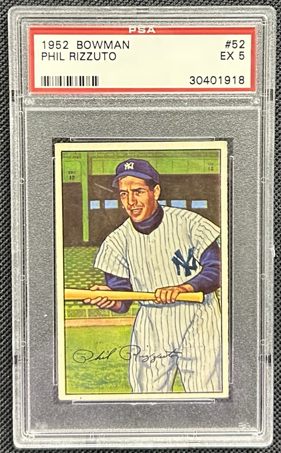 1952 Bowman Baseball Phil Rizzuto PSA 5 - #52 - YANKEES - HOF - SHARP