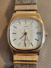 Vintage Timex 1983 E-Line Gold-Tone Automatic Winding Watch. Working