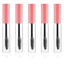 5 Pack 10Ml Empty Mascara Tube with Brush Wand Mascara Tubes Empty for Castor Oi
