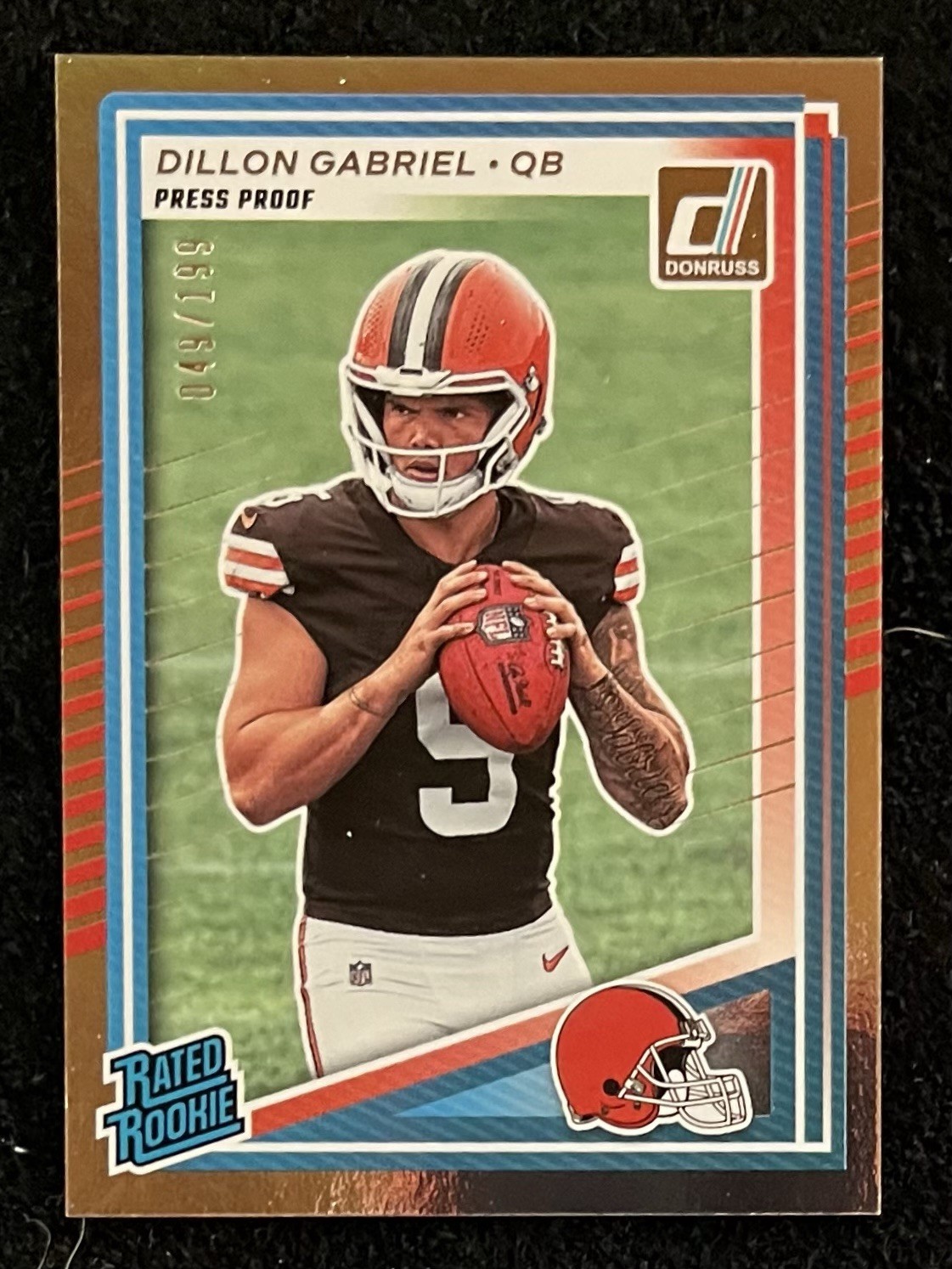 2025 Donruss Rated Rookie Silver Press Proof #316 Dillon Gabriel /199 RC Browns