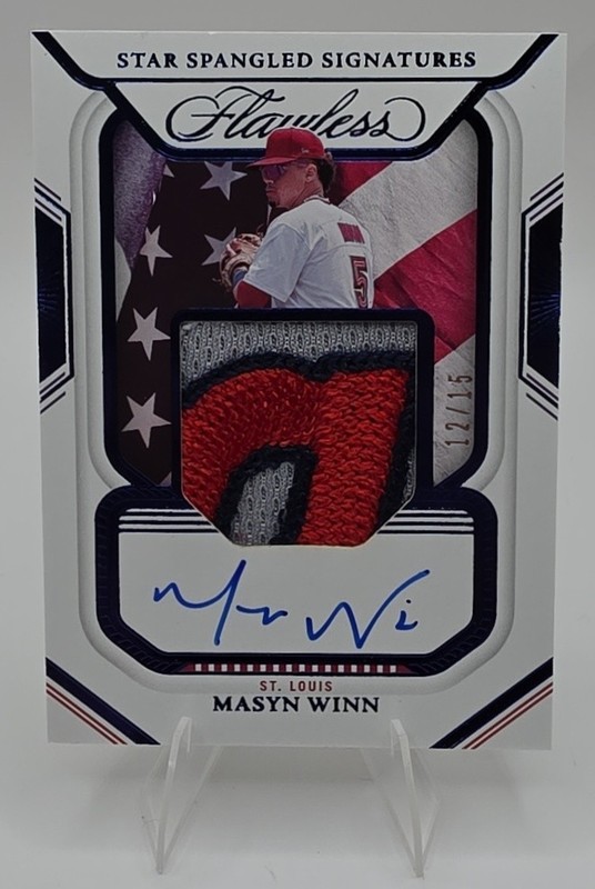 2023 Flawless Masyn Winn Star Spangled Sapphire /15 MEM Auto St. Louis Cardinals