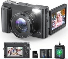 4K Digital Camera for Photography Autofocus, Upgraded 48MP Vlogging Camera 16x