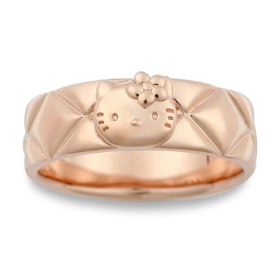 Sanrio Hello Kitty Ring gesteppt rosa Größe 13 neu mit Kartonschaden