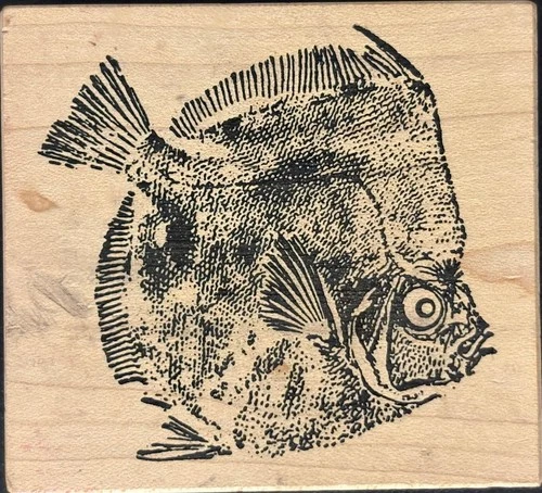 Fred B Mullett Boarfish Rubber Stamp
