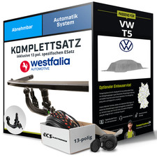Für VW T5 Multivan Anhängerkupplung abnehmbar +eSatz 13pol 09.2009-07.2015 AHK