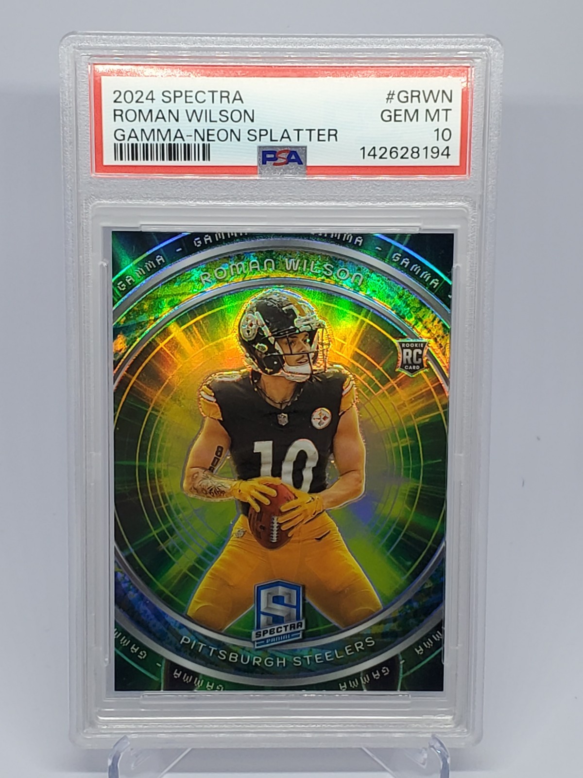 Roman Wilson Panini Spectra Gamma #GRWN Neon Splatter