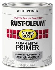 Rust-Oleum 7780502 Stops 32 Fl Oz (Pack of 1), Flat Whtie Clean Metal Primer 