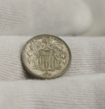 1868 US Shield Nickel 5c XF Nice Die Break on Date