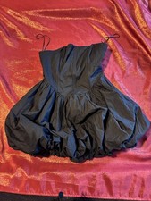 Fashion Nova Dress Womens Black Strapless Bubble Mini Party Puff Skirt Evening