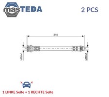 1 987 476 913 BREMSSCHLAUCH BREMSLEITUNG BOSCH 2PCS FÜR DS DS 4 DS 4 CROSSBACK