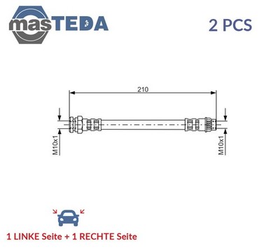 1 987 476 913 BREMSSCHLAUCH BREMSLEITUNG BOSCH 2PCS FÜR DS DS 4 DS 4 CROSSBACK